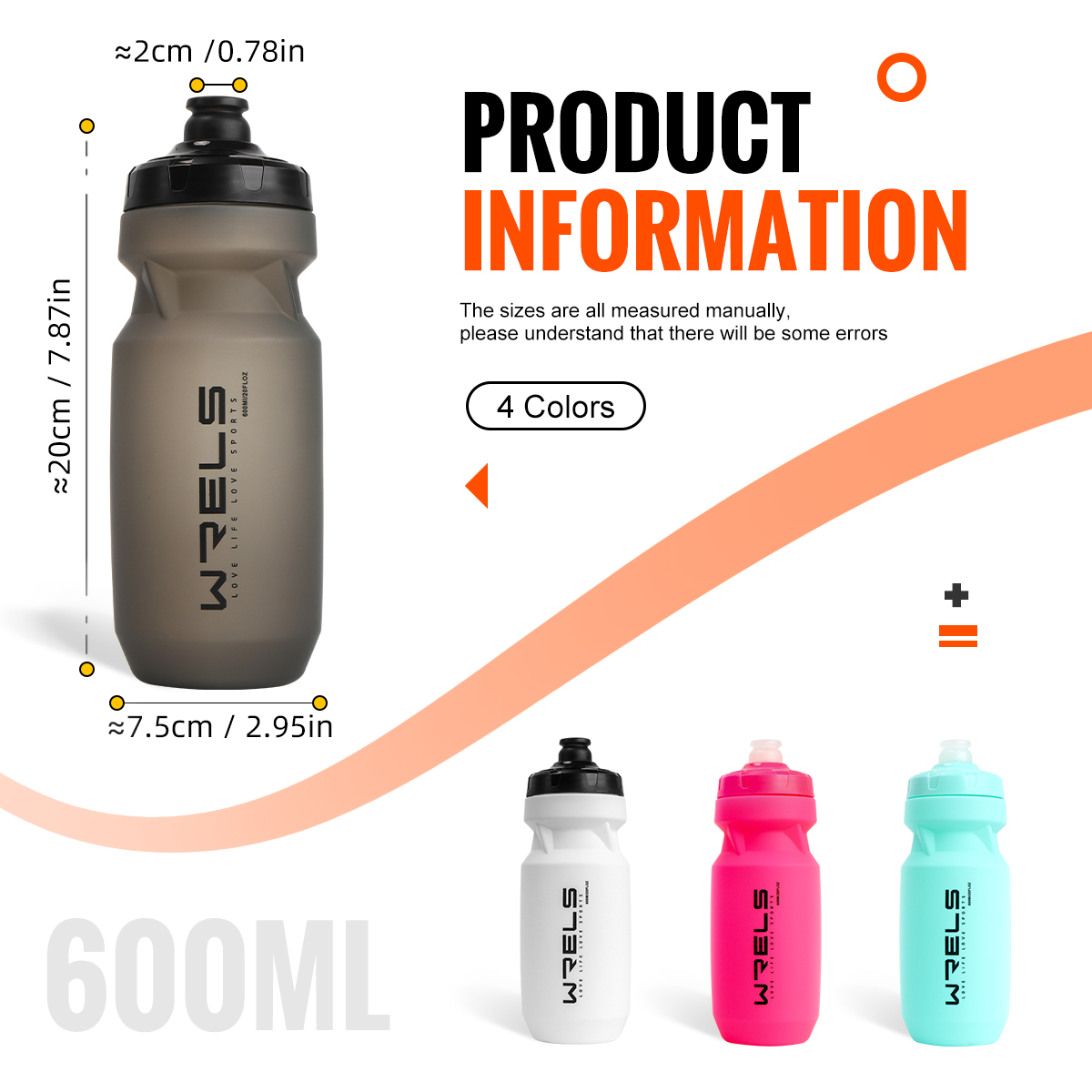 WRELS 600ML PP Bottiglia d'acq - Mountain Biking Water Bottle recensione e prezzo