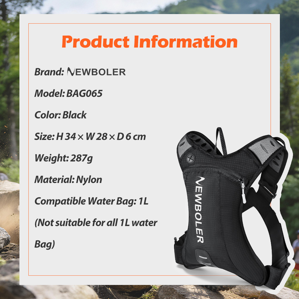 Zaino idrico NEWBOLER 5L per m - Mountain Biking Rucksack recensione e prezzo